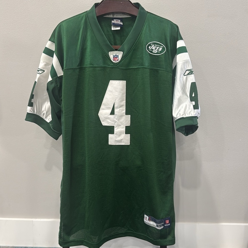 Reebok New York Jets Brett Favre Authentic 2008 On Field Home Jersey.  Sz 50-XL
